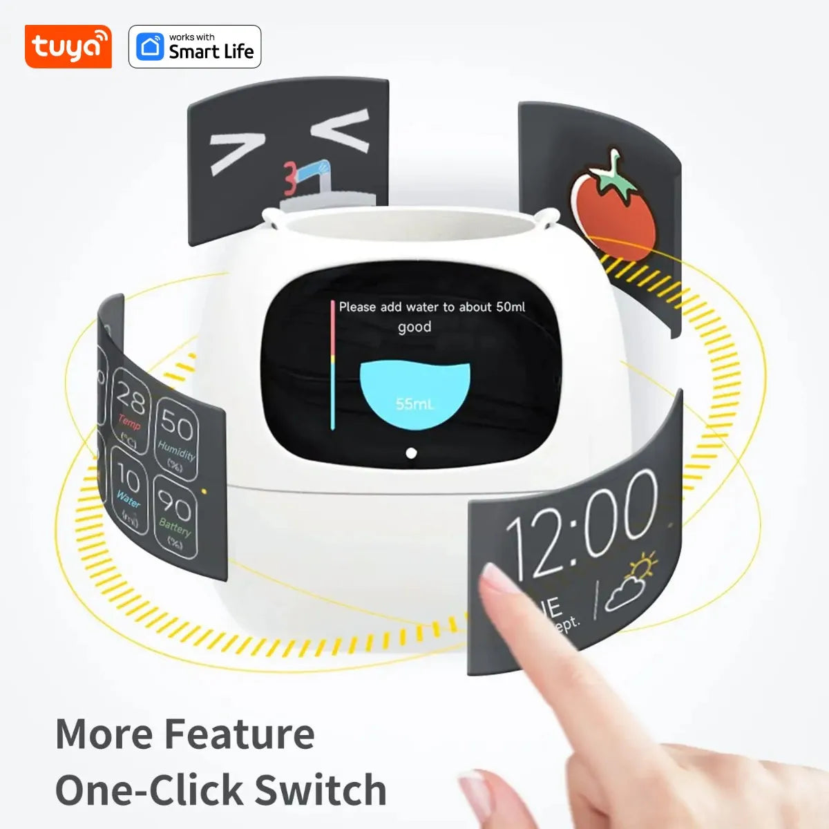 Self Watering Smart Planter Indoor – Automatic Plant Pot with Water Reservoir | The Vellure