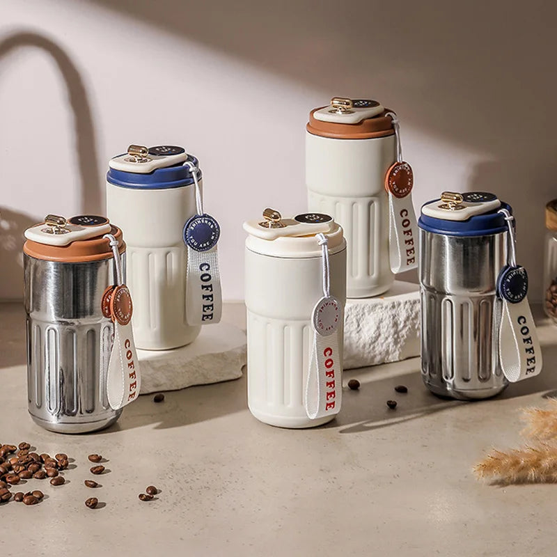 Smart Temperature Display Mug – LED Coffee Cup Stainless Steel Thermos | The Vellure