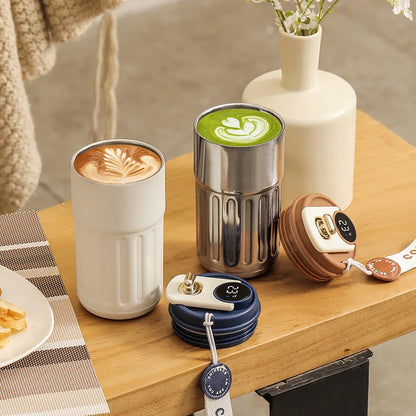 Smart Temperature Display Mug – LED Coffee Cup Stainless Steel Thermos | The Vellure